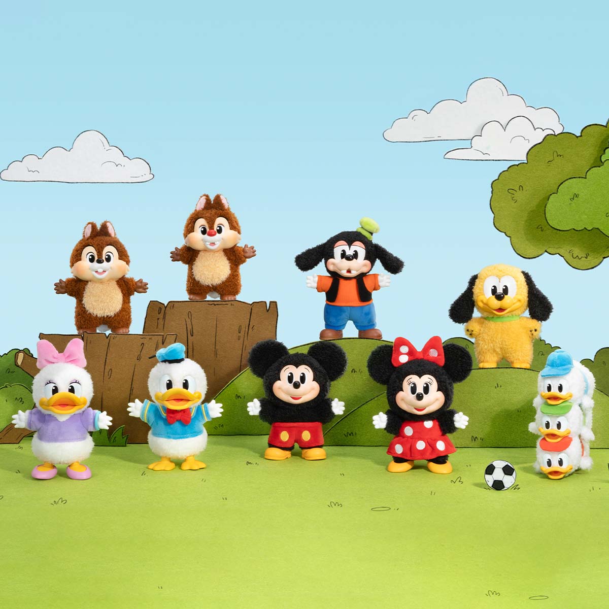 Popmart Mickey Family Cute Together Keychain Series Figures