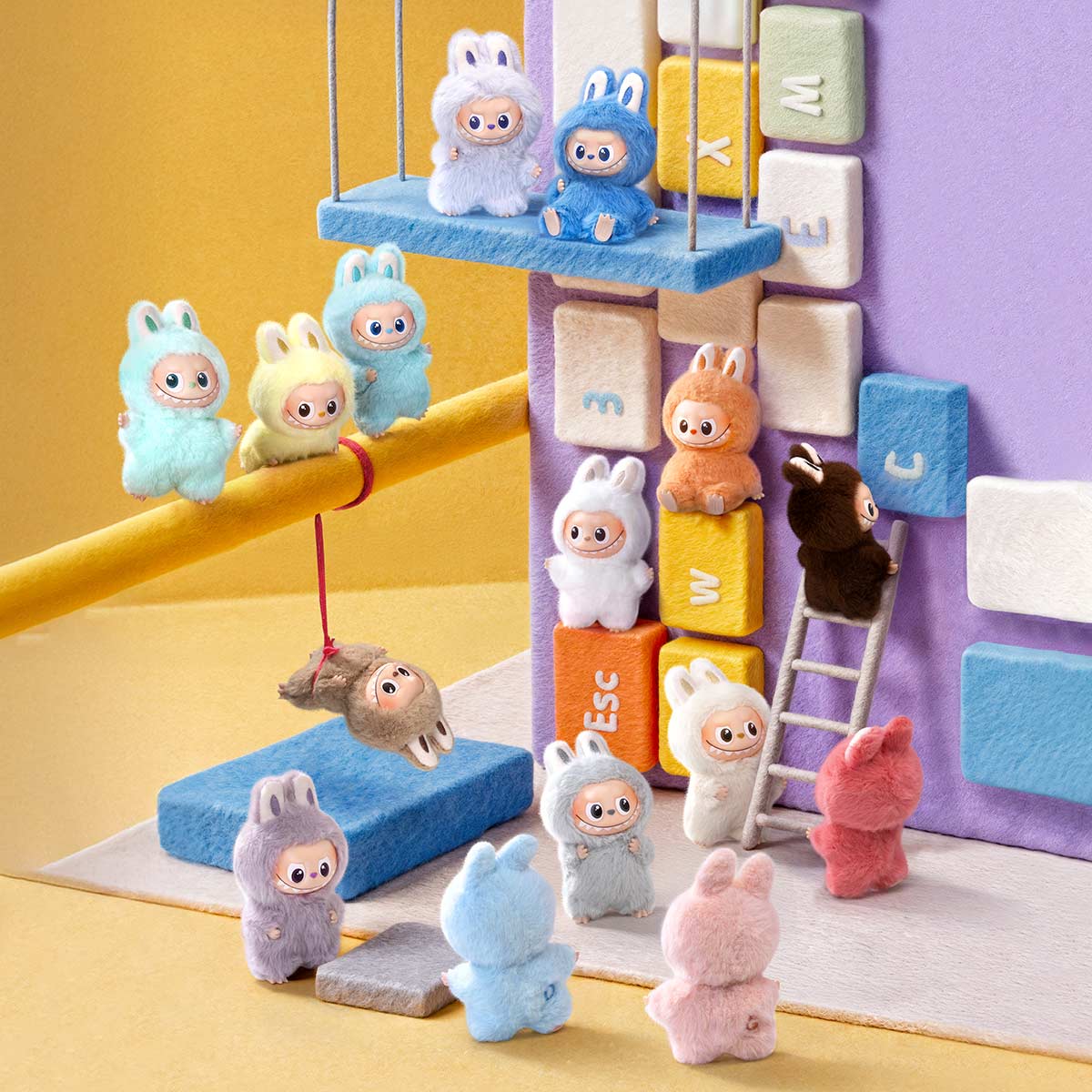 Popmart THE MONSTERS Pin for Love Series-Vinyl Plush Pendant Blind Box (A-M)