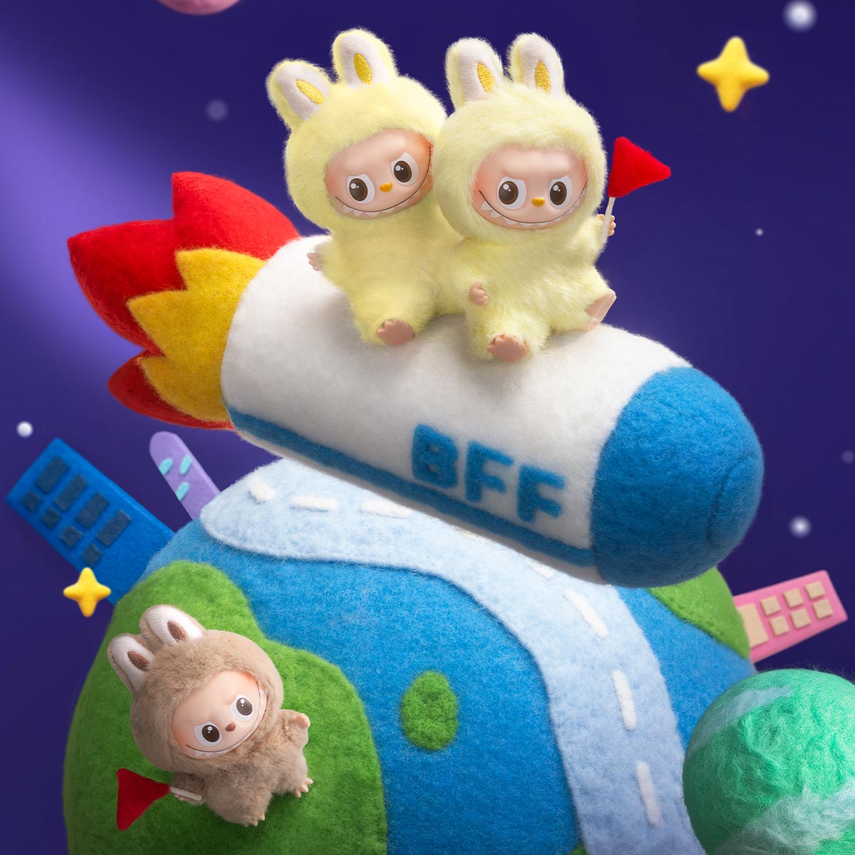 Popmart THE MONSTERS Pin for Love Series-Vinyl Plush Pendant Blind Box (N-Z)